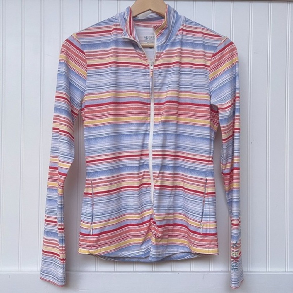 Carve Designs Jacket Striped Gorpcore Coastal Full Zip Sun UPF 50+ Cooling XS